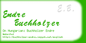 endre buchholzer business card